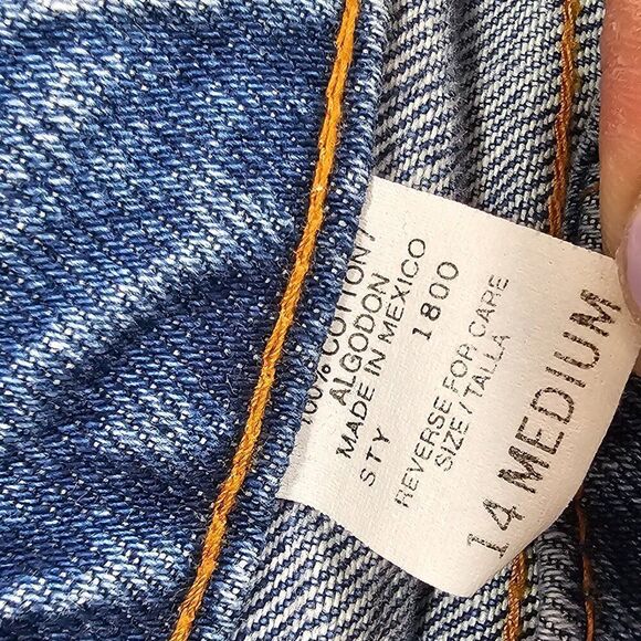 EUC VINTAGE OPEN TRAILS HIGH RISE TAPERED JEANS 100% COTTON SIZE 14 MEDIUM - Picture 12 of 15